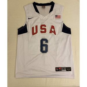 Large Authentic Vintage Nike Lebron James #6 USA Basketball Olympics 2008 Lakers